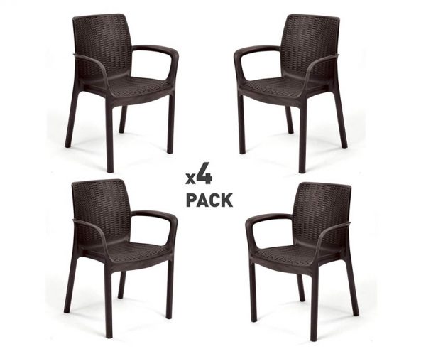 sillas de jardin pack de 4 sillas de jardín