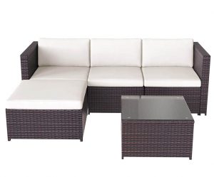sofas de jardin juego de sofa de tres plazas y mesa
